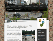 Tablet Screenshot of creechsgarden.com